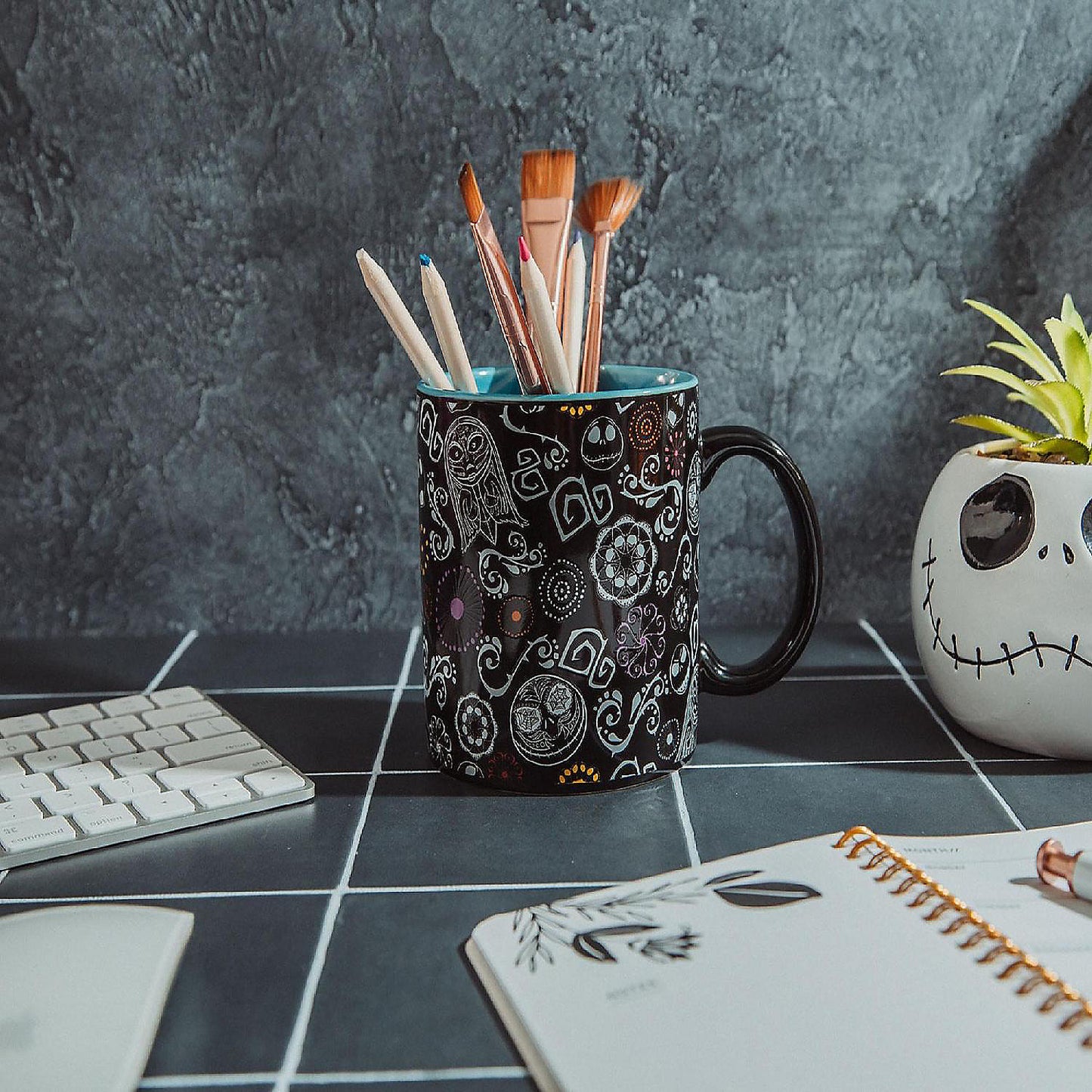 Disney The Nightmare Before Christmas Sugar Skulls Ceramic Mug Holds 20 Ounces | USA Decoration®