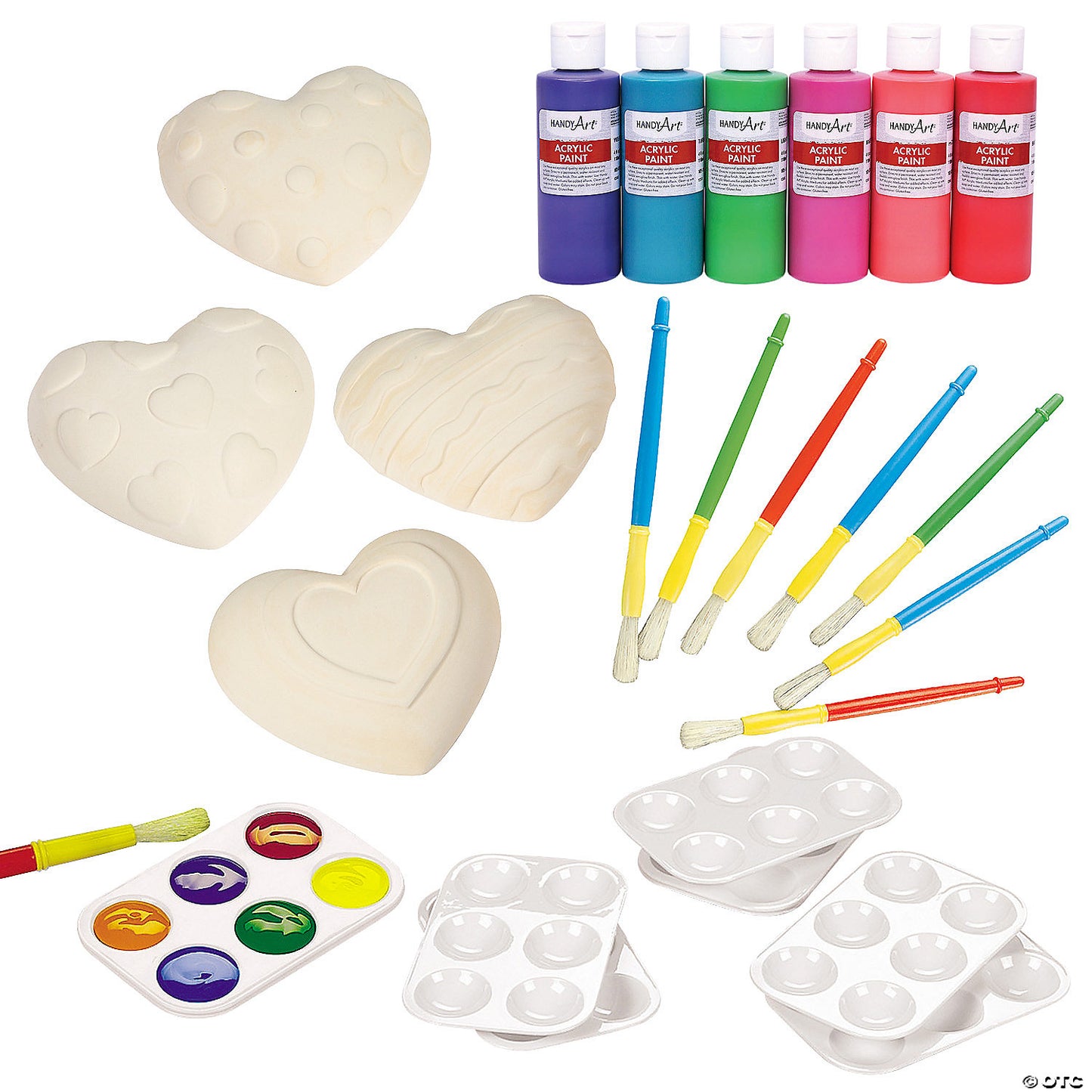 DIY Ceramic Heart Valentine Kit - Makes 12 | USA Decoration®