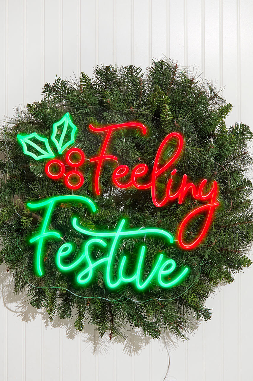23.1 Inch Feeling Festive Lit Neon Sign Holiday Decoration