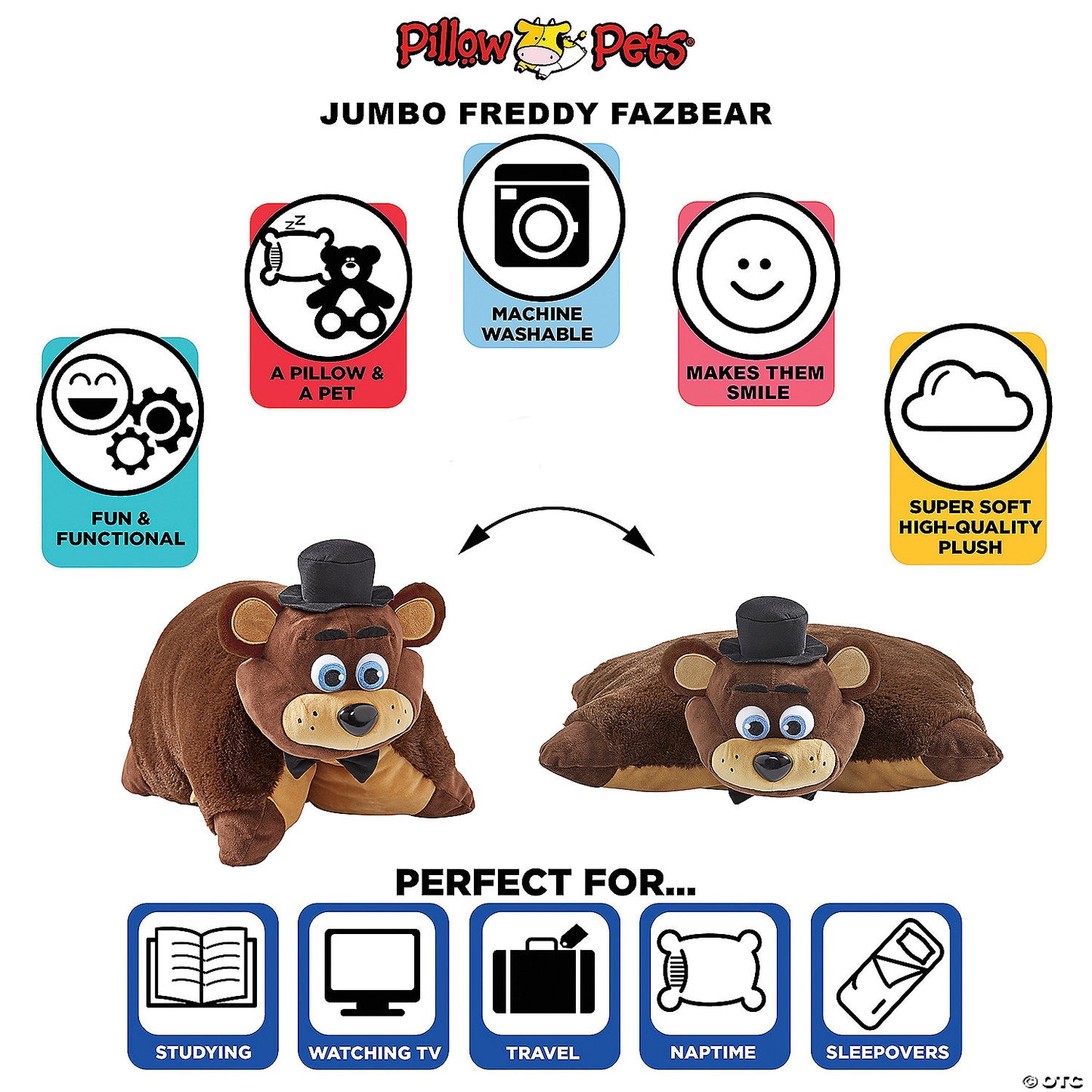 Freddy Fazbear Jumbo 30" Pillow Pet | USA Decoration®