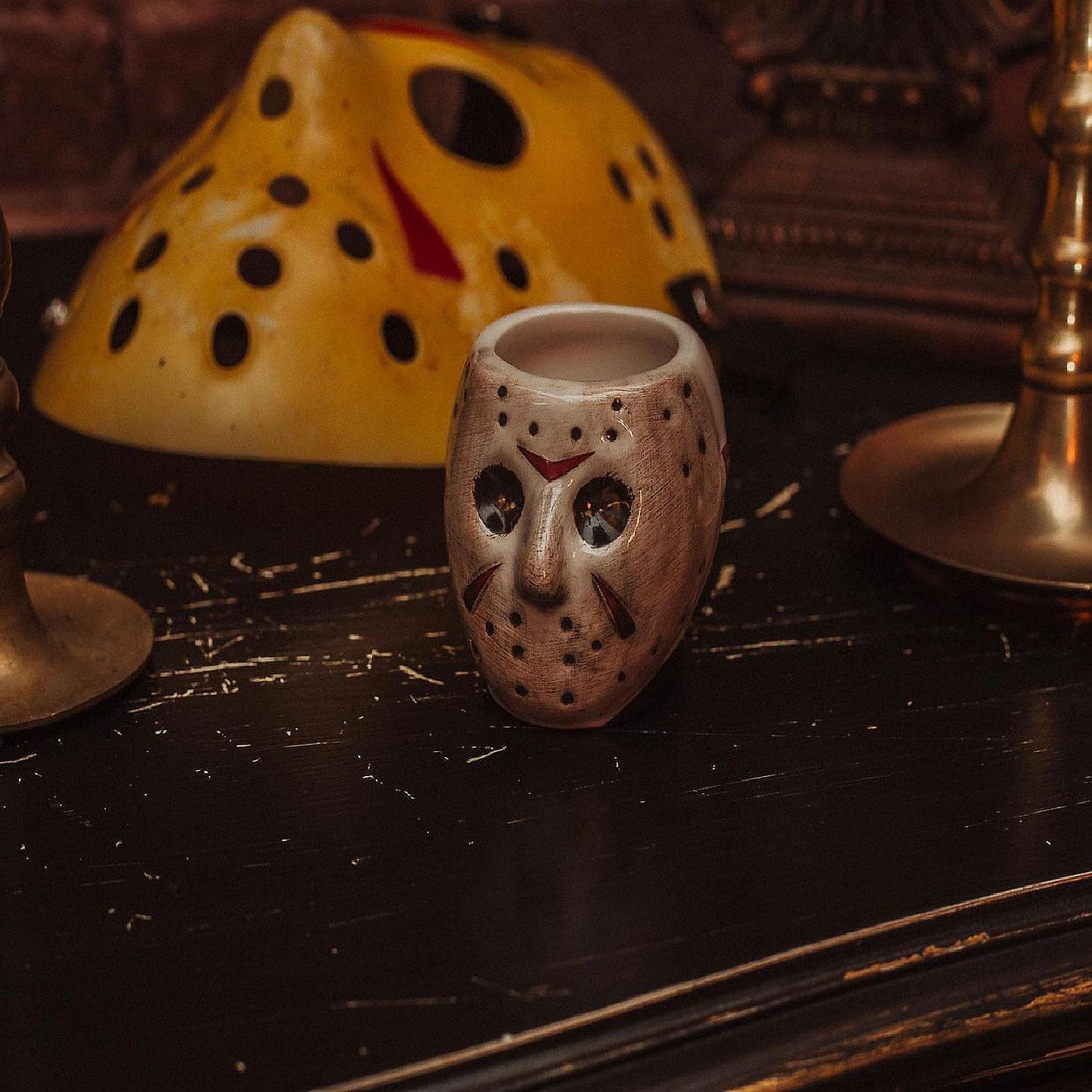Freddy vs. Jason Faces 4-Ounce Sculpted Ceramic Mini Mugs Set of 2 | USA Decoration®