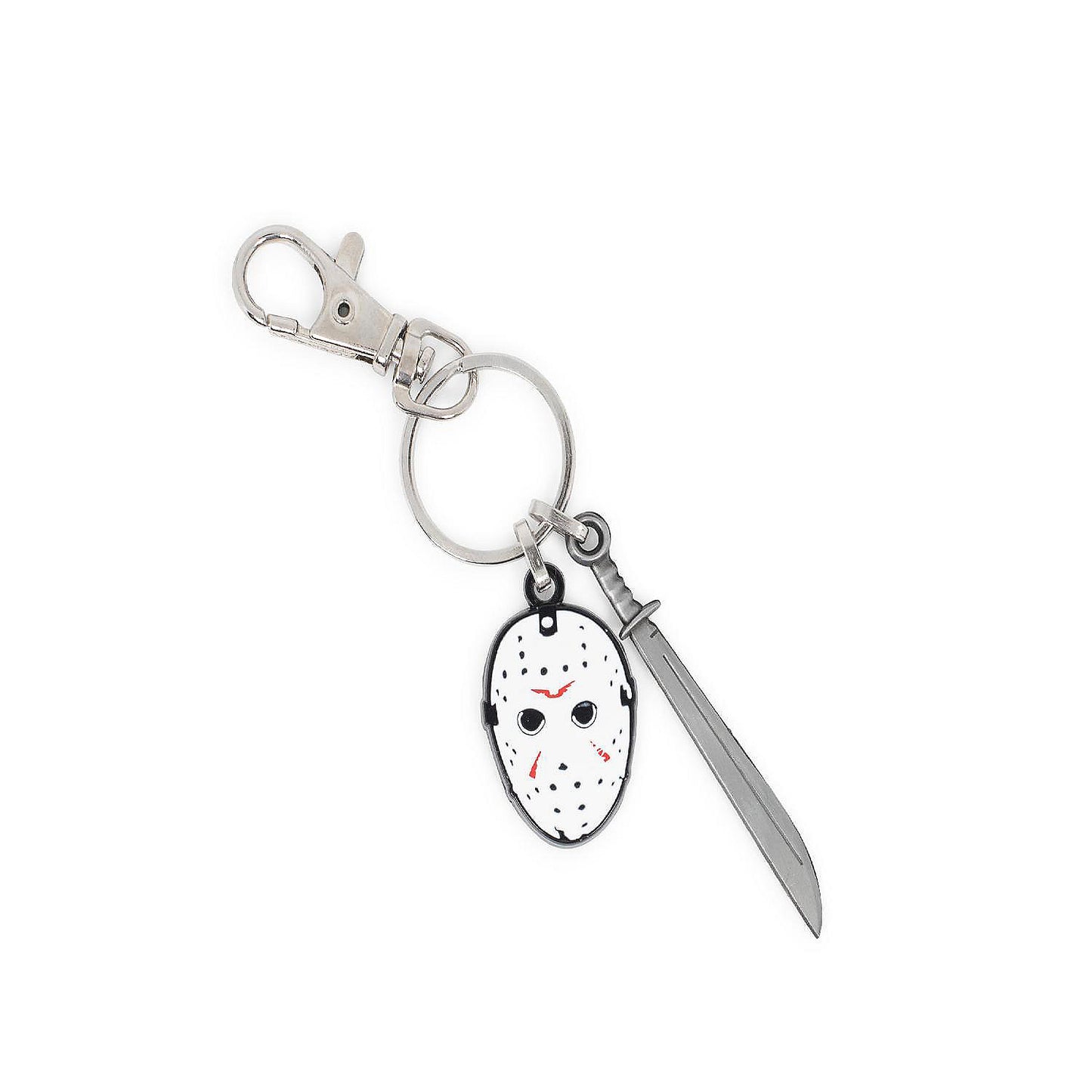 Friday The 13th Mask Machete Sword Heavy Duty Metal Car Backpack Keychain | USA Decoration®