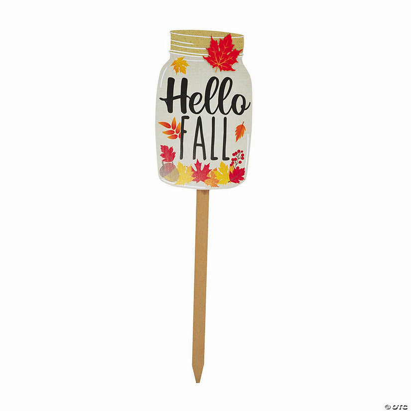 43" Hello Fall Jar-Shaped Harvest Yard Sign | USA Decoration®