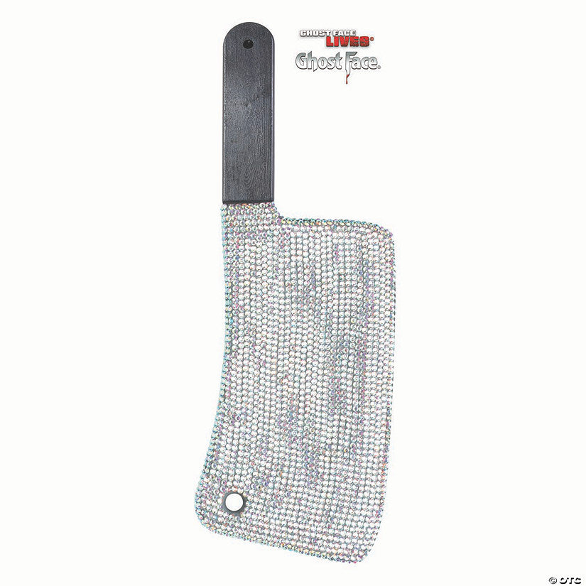16 1/2" Scream™ Ghost Face Bling Cleaver with Rhinestones Costume Accessory | USA Decoration®