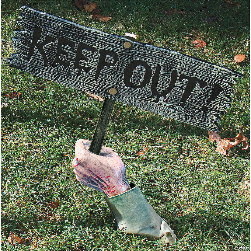Keep Out Zombie Groundbreaker Sign Decoration | USA Decoration®