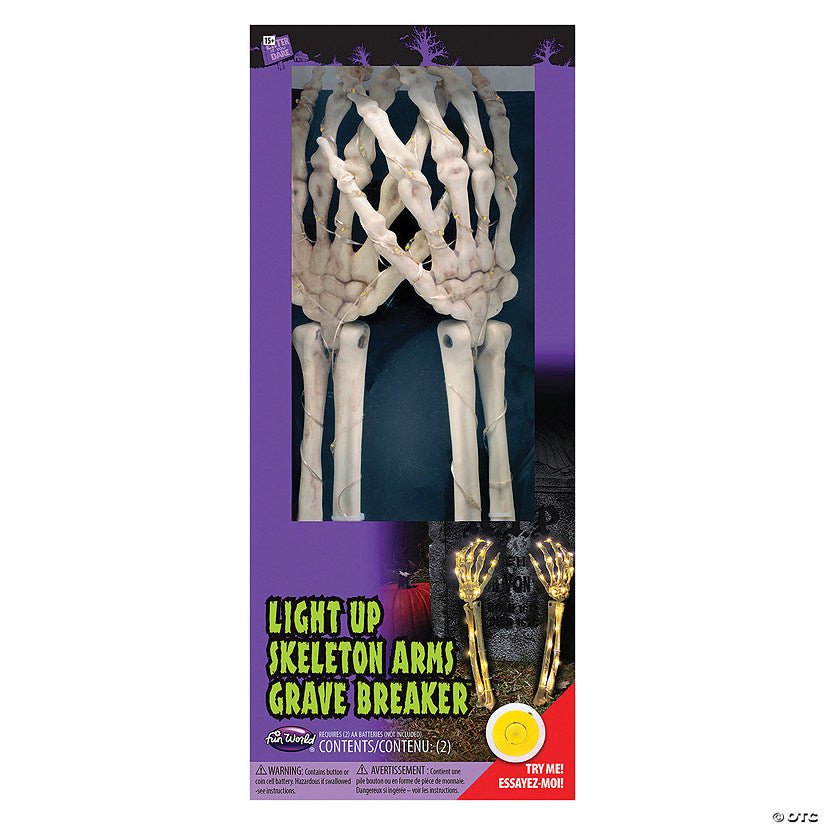 15-inch Skeleton Arms Light up Yard Décor | USA Decoration®