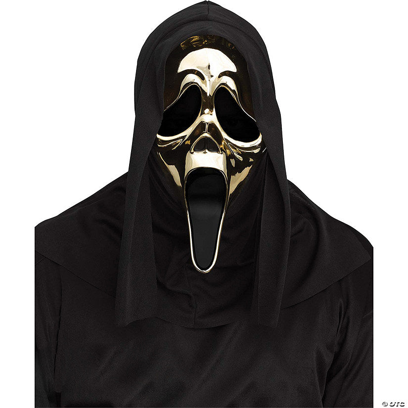 Adults Ghost Face® Golden Metallic Mask | USA Decoration®