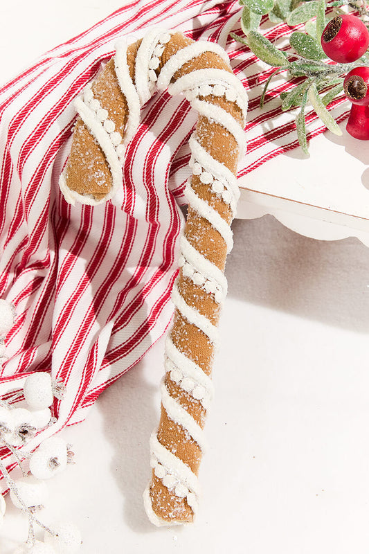 12" Gingerbread Candy Cane Ornament Sweet Holiday Tree Decoration