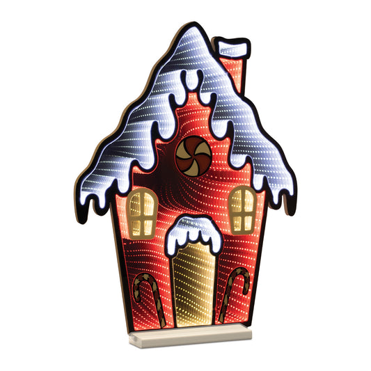 26 Inch Gingerbread House Infinity Light Holiday Decoration