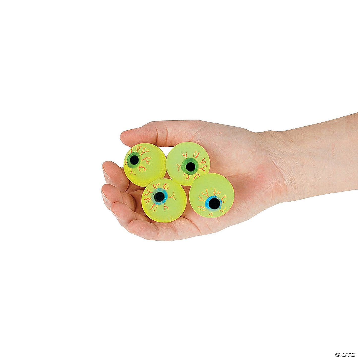 Glow-in-the-Dark Eyeballs Bouncy Balls - 12 Pc. | USA Decoration®