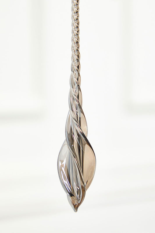 Slate Gray Drop Glass Ornament 10 Inch Christmas Decoration