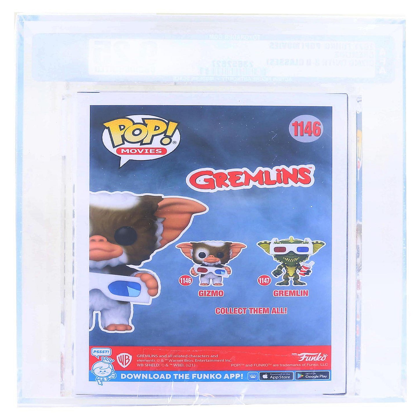 Gremlins Funko POP Gizmo w/ 3D Glasses Rated AFA 9.25 | USA Decoration®