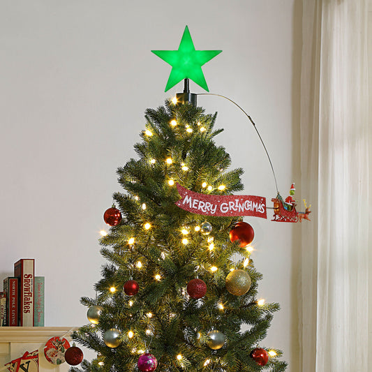 21.75" Grinch Animated Tree Topper Fun & Festive Moving Christmas Decoration