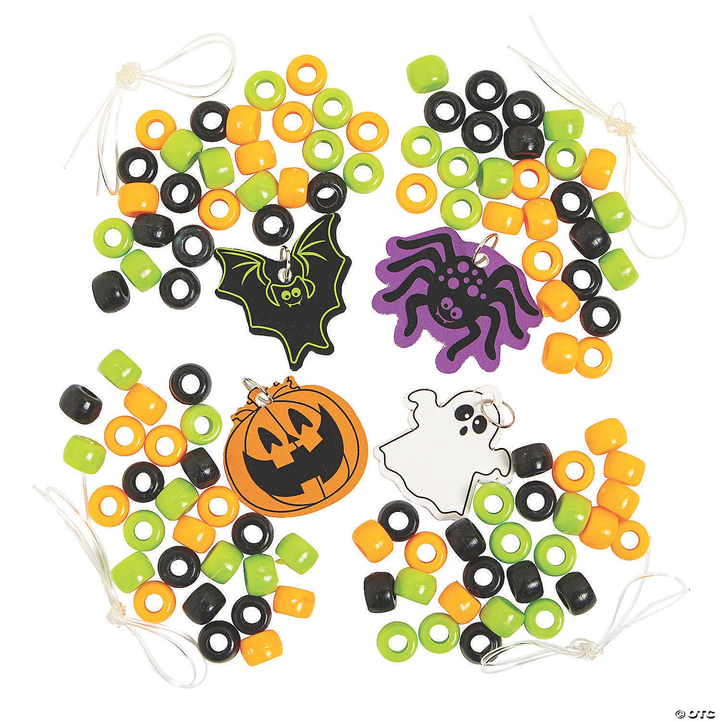 Halloween Character Charm Beaded Bracelet Craft Kit - Makes 12 | USA Decoration®