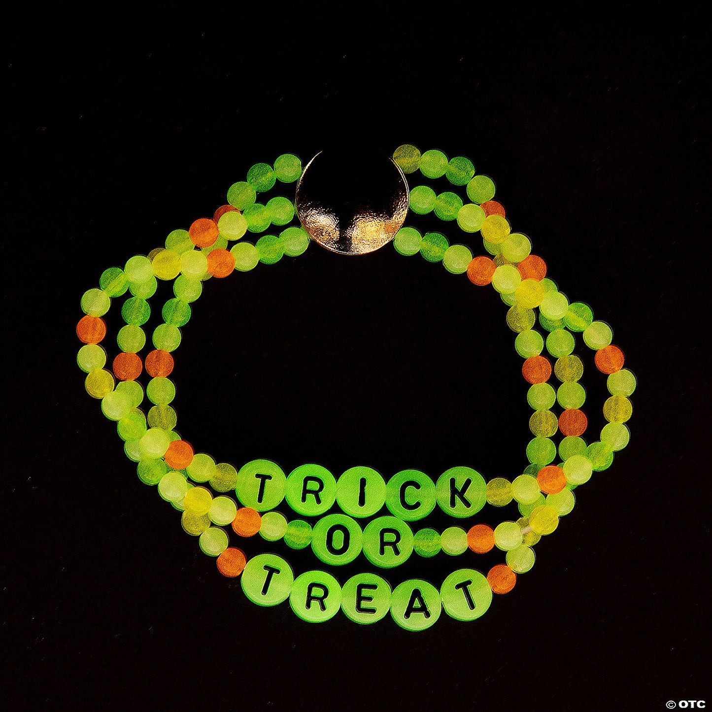 Halloween Glow-in-the-Dark Trick-or-Treat Beaded Bracelet Craft Kit - Makes 6