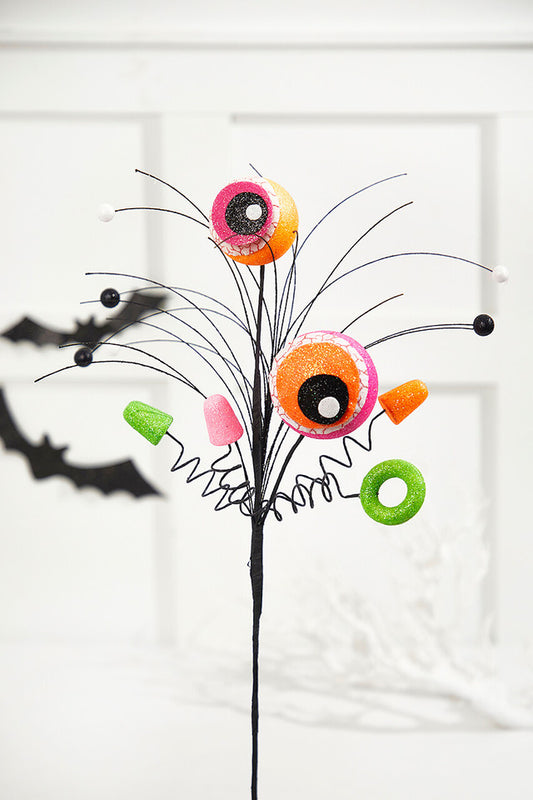 24" Eyeballs Gumdrop Spray for Playful and Spooky Halloween Decorations