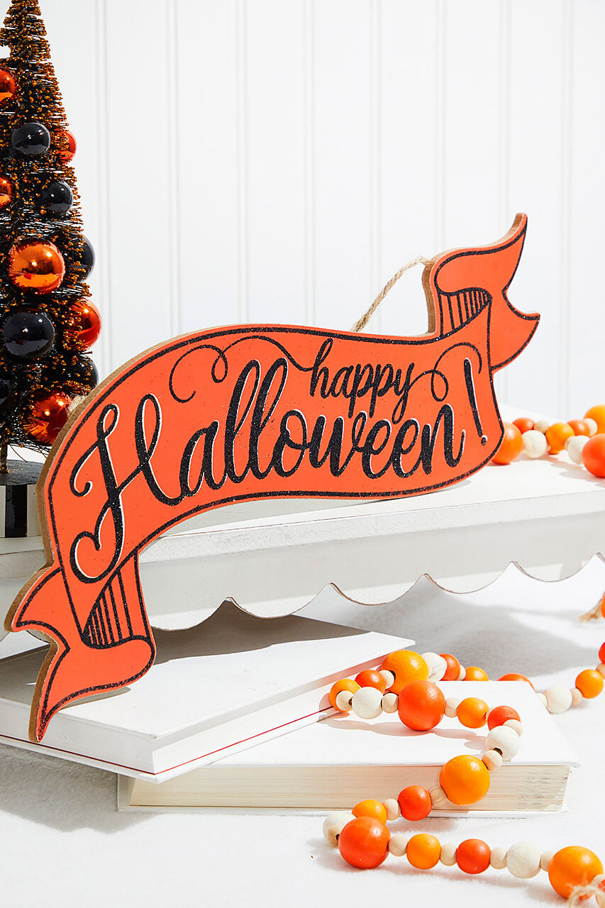 15" x 6.25" Halloween Banner Sign Festive Spooky Wall or Door Decoration