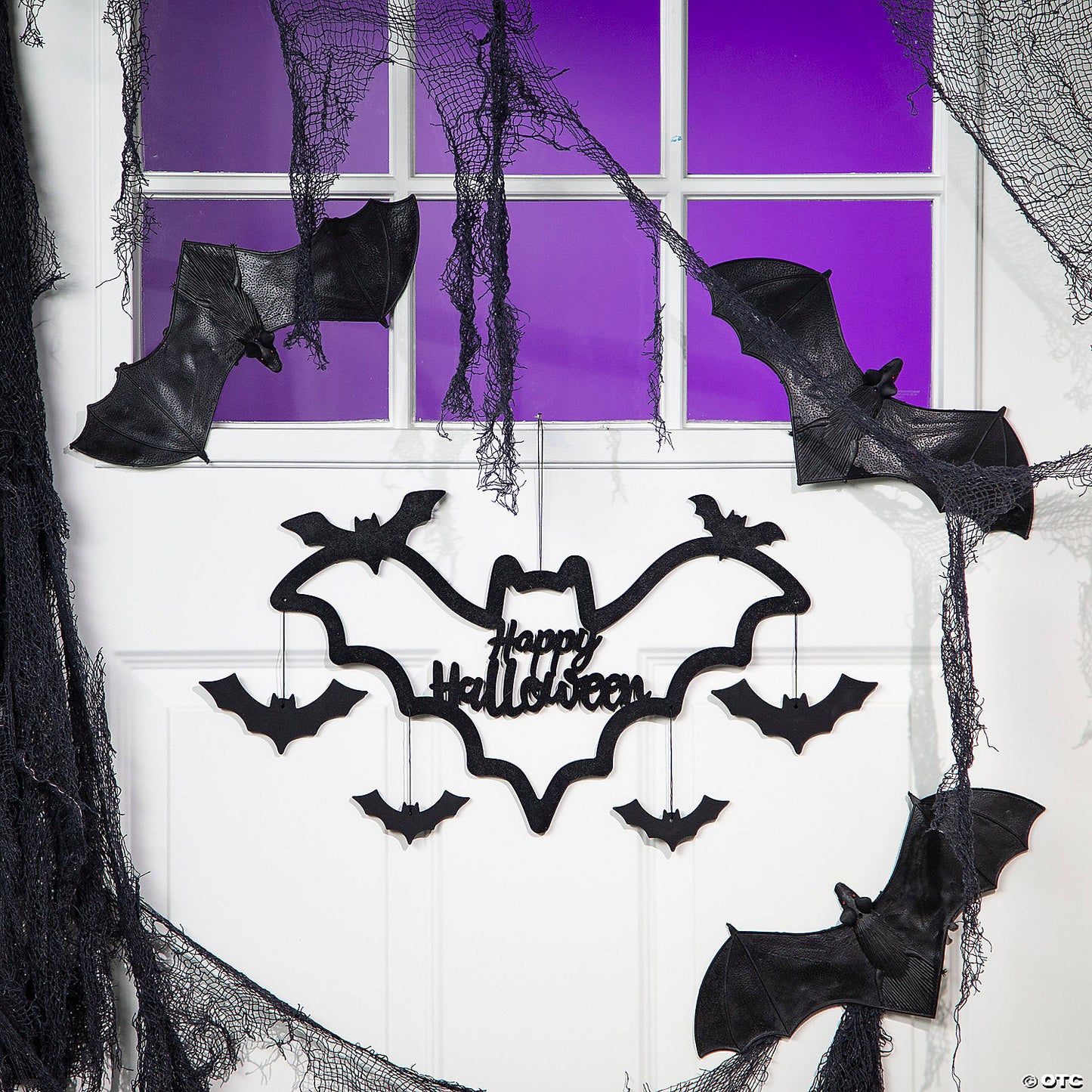 Happy Halloween Bat Wreath