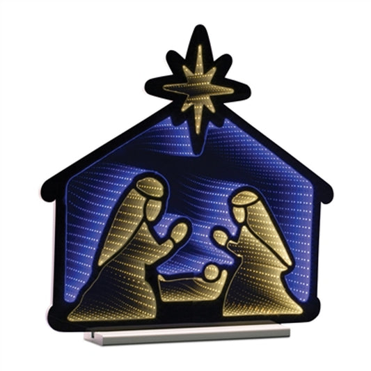 24.5 Inch Holy Family Infinity Light Christmas Decoration