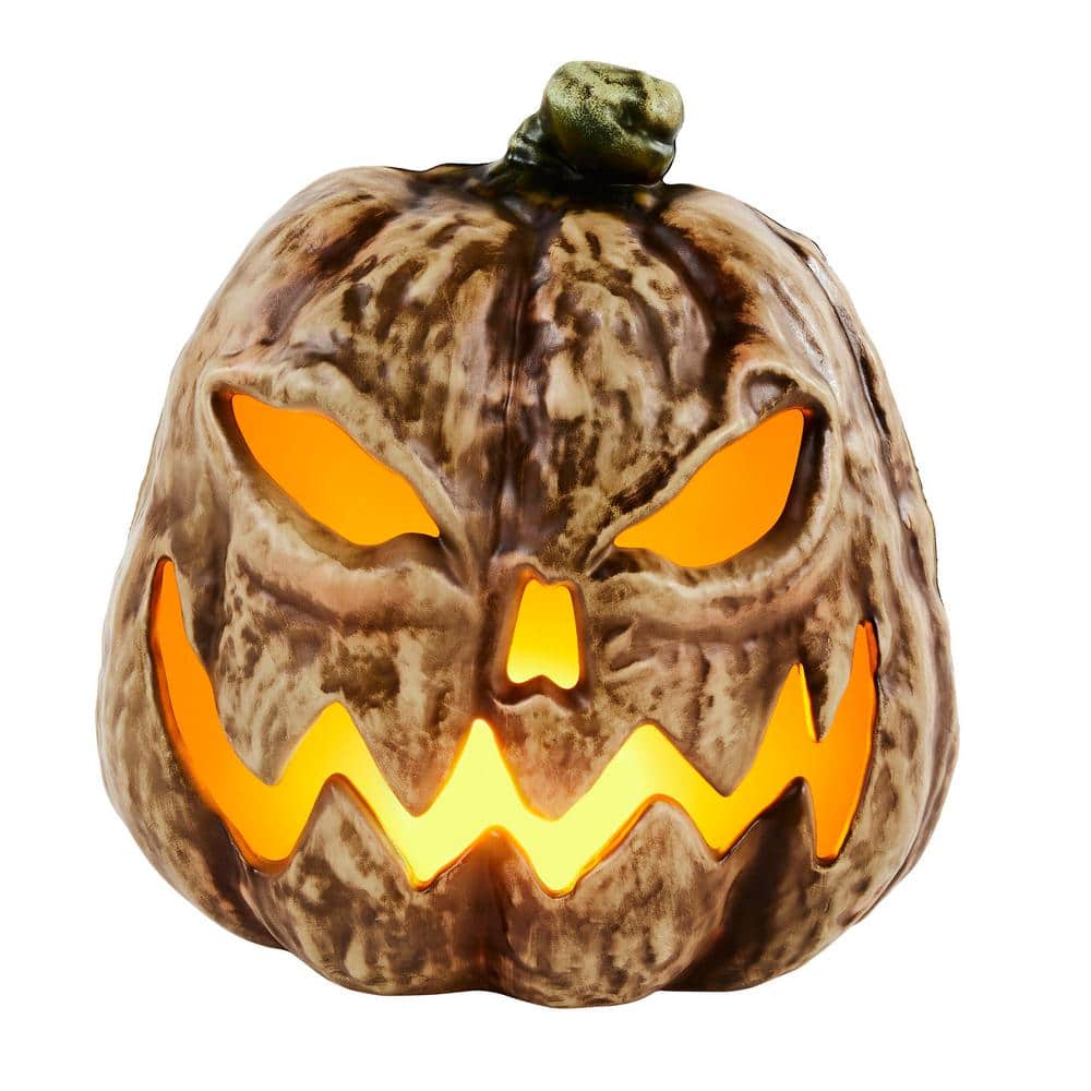 12 in. LED Spooky Flaming Jack-O-Lantern | USA Decoration