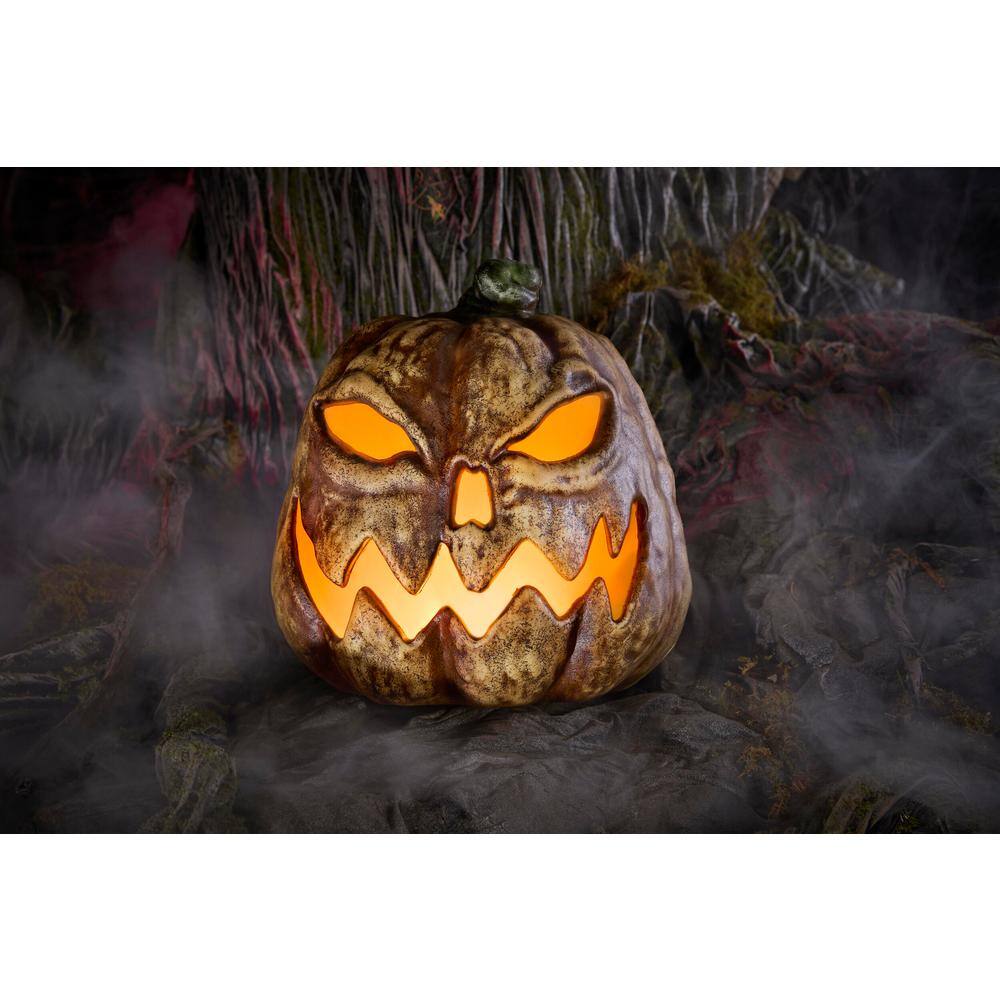 12 in. LED Spooky Flaming Jack-O-Lantern | USA Decoration