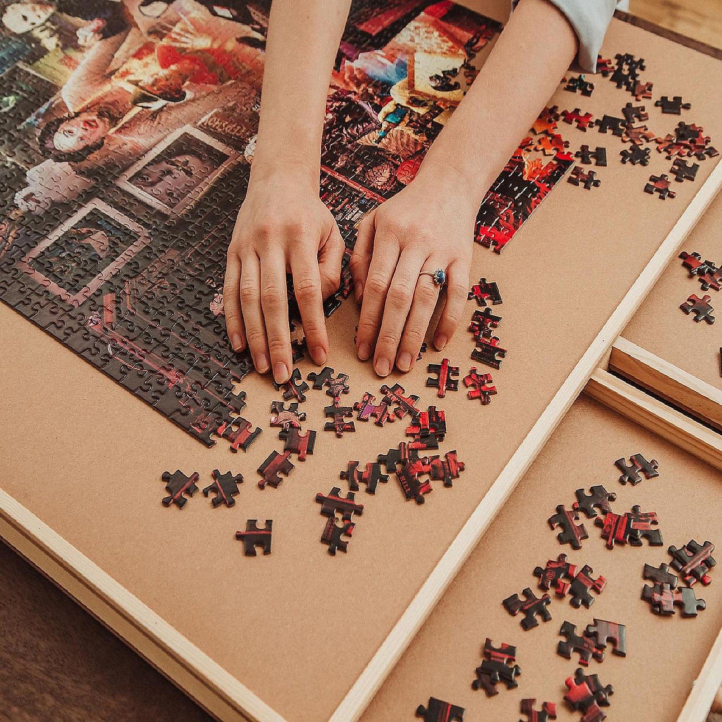 Horror Night Watch Party 1000 Piece Jigsaw Puzzle By Rachid Lotf | USA Decoration®