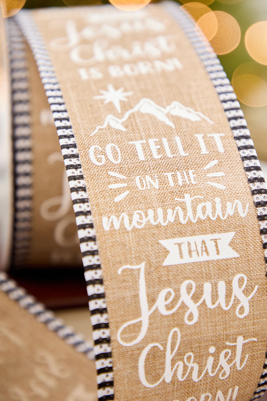 2.5" x 10 Yard Tell It On The Mountain Ribbon