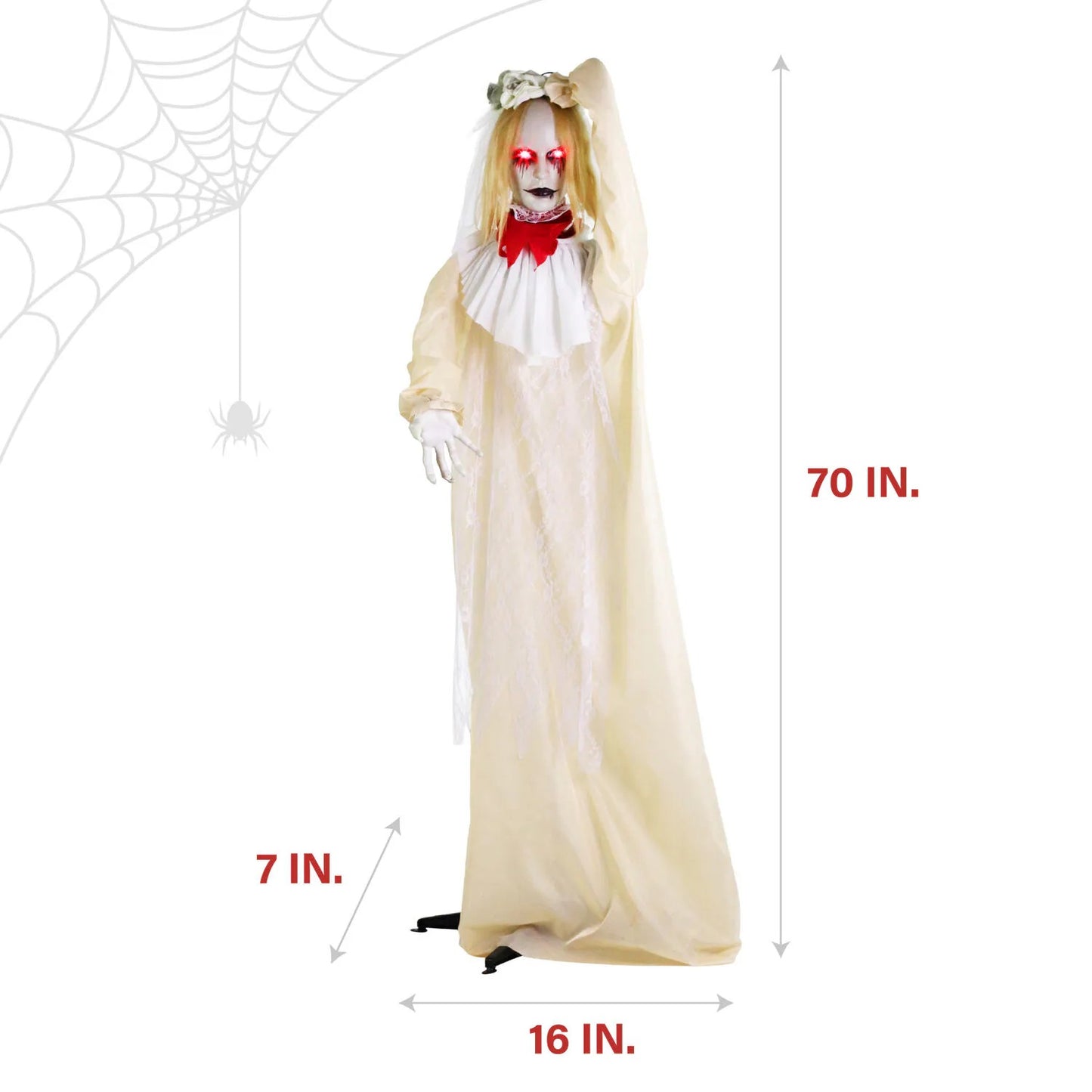 Haunted Hill Farm 5.83-ft Freestanding Talking Lighted Poppy Zombie Animatronic