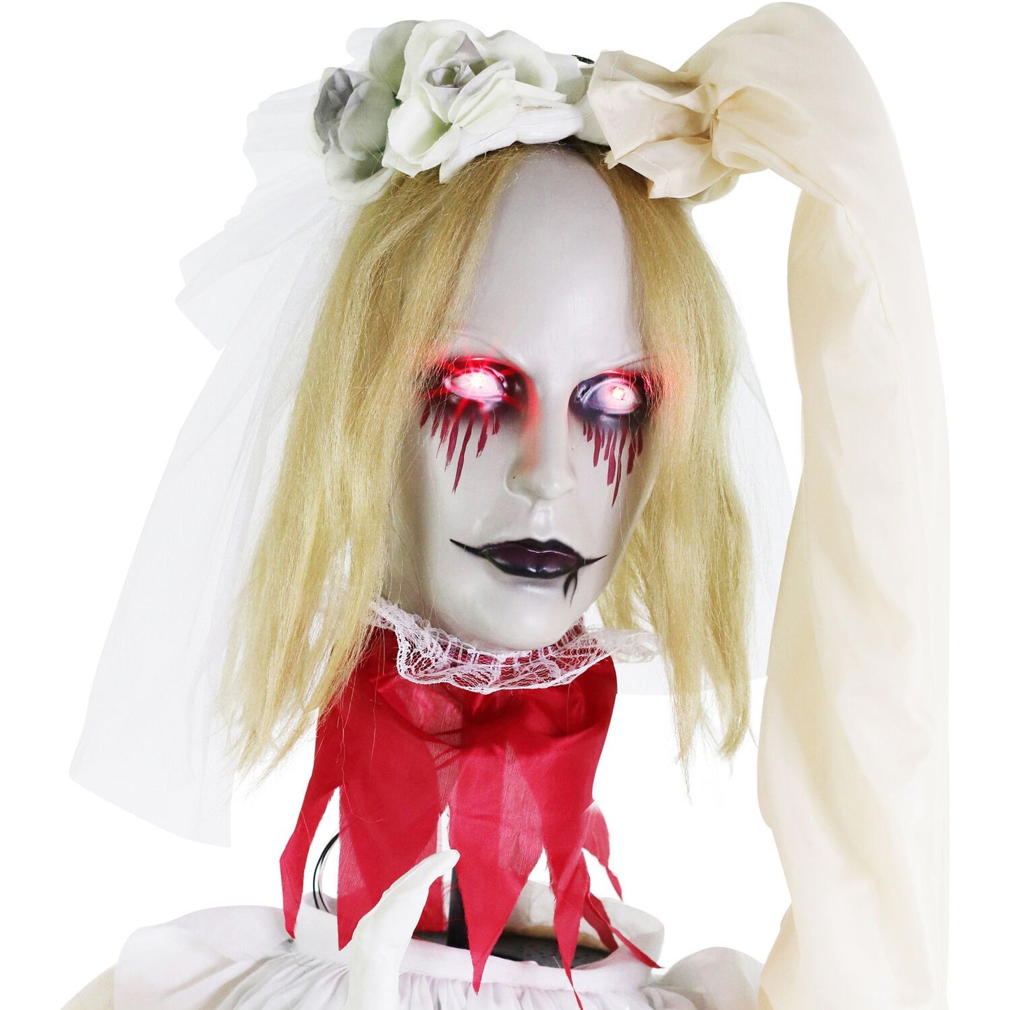 Haunted Hill Farm 5.83-ft Freestanding Talking Lighted Poppy Zombie Animatronic