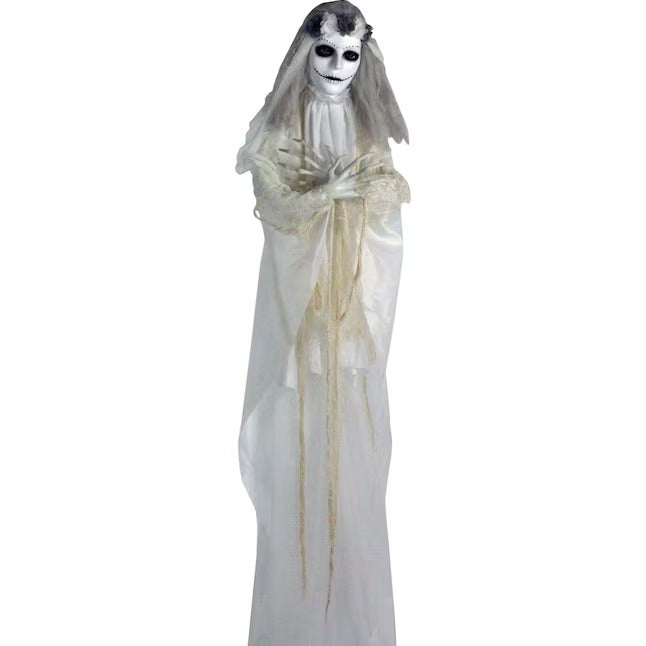 Haunted Hill Farm 6.0-ft Freestanding Talking Lighted Adelaide Ghost Animatronic