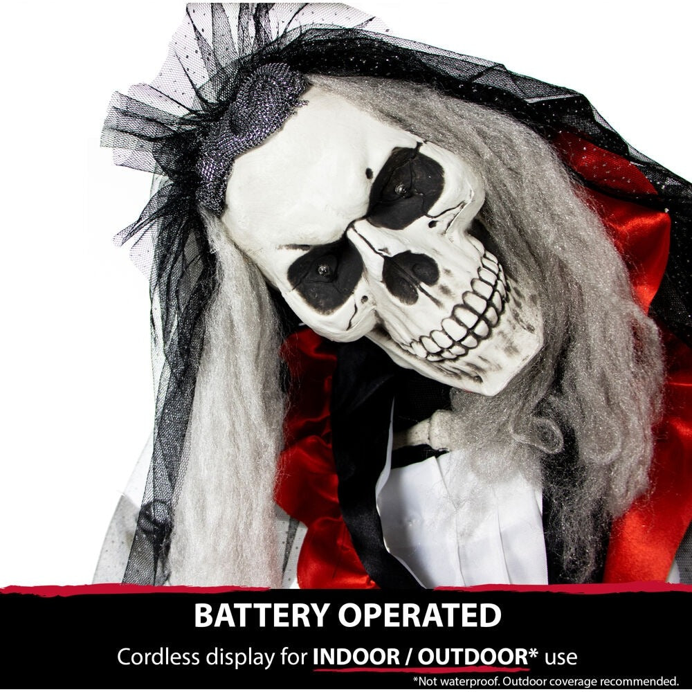 Haunted Hill Farm 5.42-ft Freestanding Talking Lighted Skeleton Animatronic