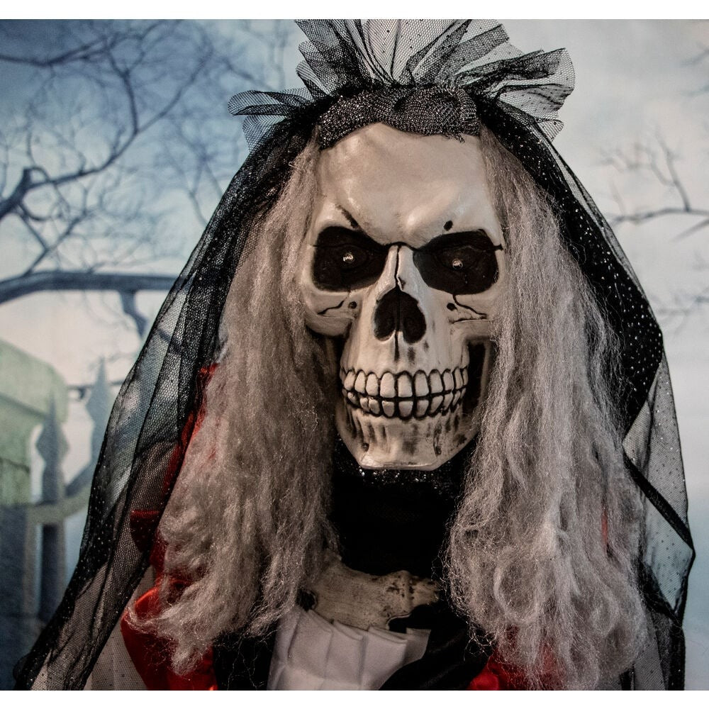 Haunted Hill Farm 5.42-ft Freestanding Talking Lighted Skeleton Animatronic