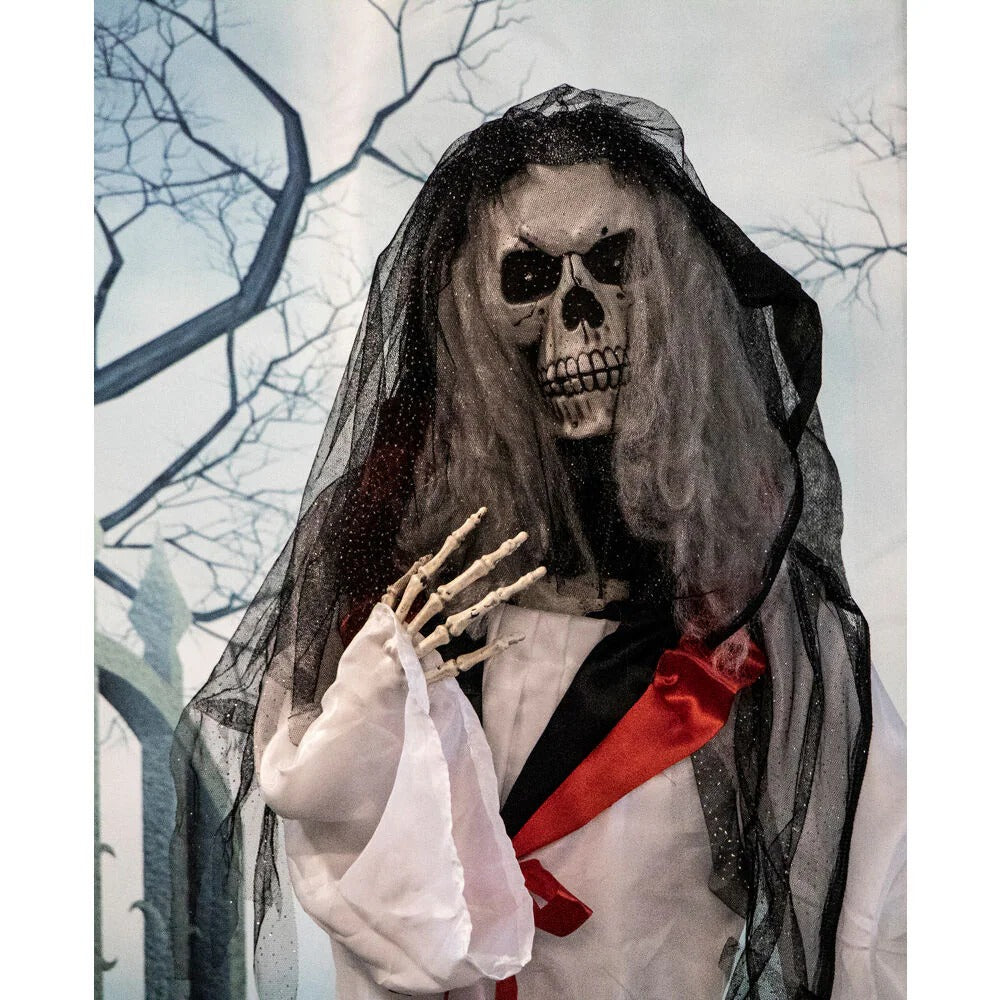 Haunted Hill Farm 5.42-ft Freestanding Talking Lighted Skeleton Animatronic