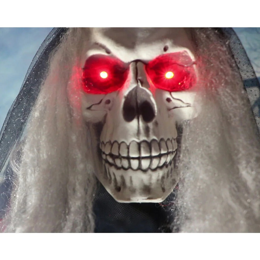 Haunted Hill Farm 5.42-ft Freestanding Talking Lighted Skeleton Animatronic