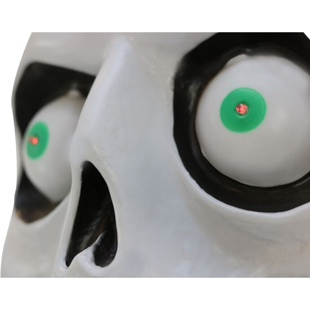 Haunted Hill Farm 2.5-ft Hanging Moaning Lighted Skull Animatronic