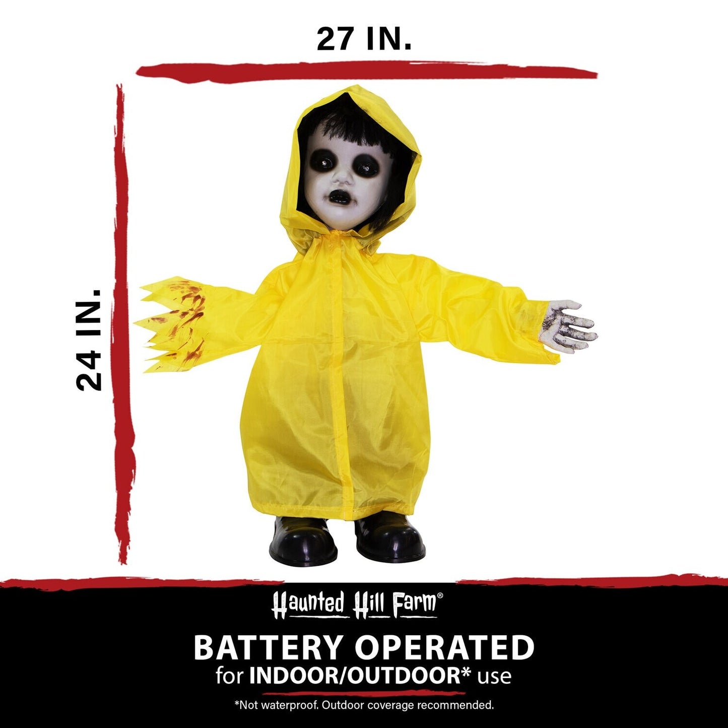 Haunted Hill Farm 2-ft Freestanding Talking Lighted Zombie Animatronic