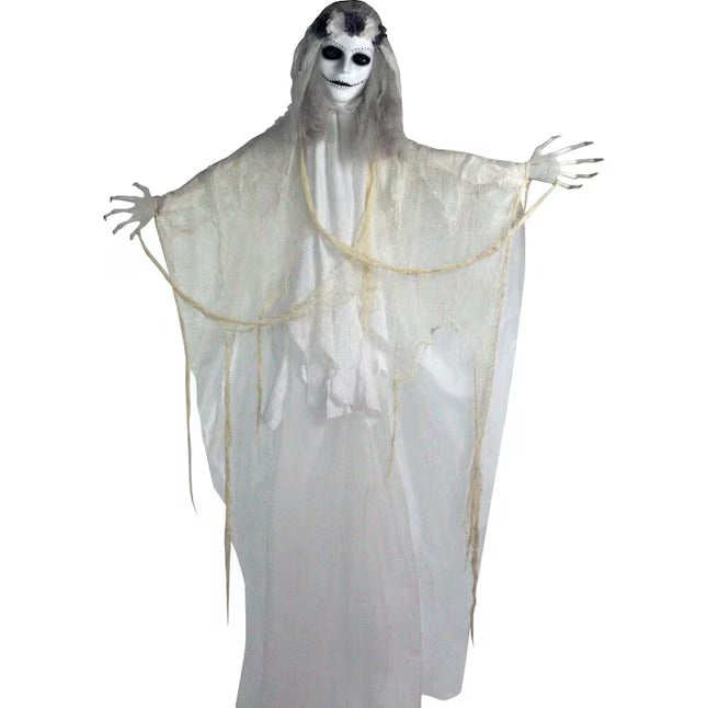 Haunted Hill Farm 6.0-ft Freestanding Talking Lighted Adelaide Ghost Animatronic
