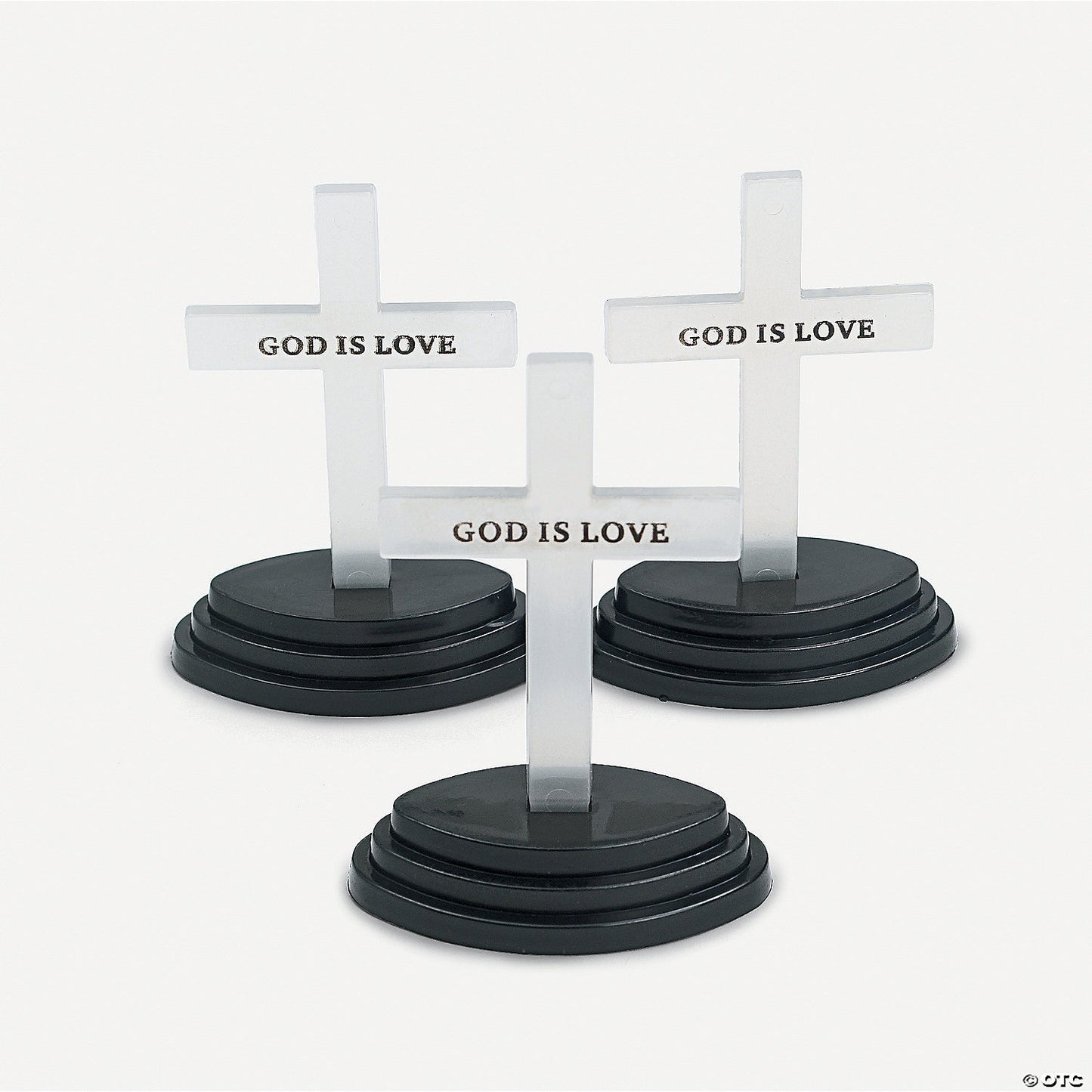 Inspirational Glow-in-the-Dark Crosses with 'God is Love' Inscription - 12 Pc. | USA Decoration®