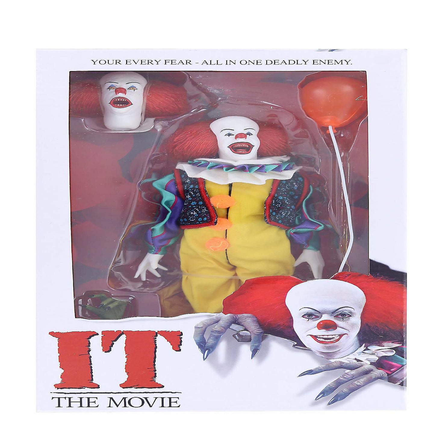 IT 8 Inch Clothed Action Figure Pennywise (1990) | USA Decoration®