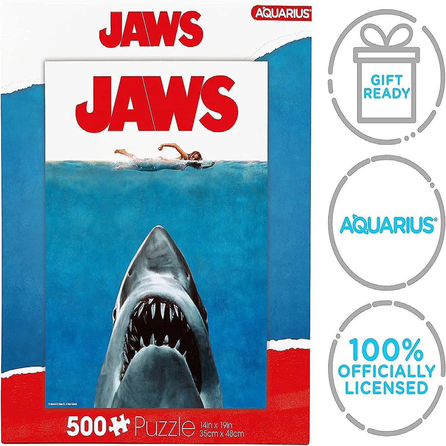 JAWS One Sheet 500 Piece Jigsaw Puzzle | USA Decoration®