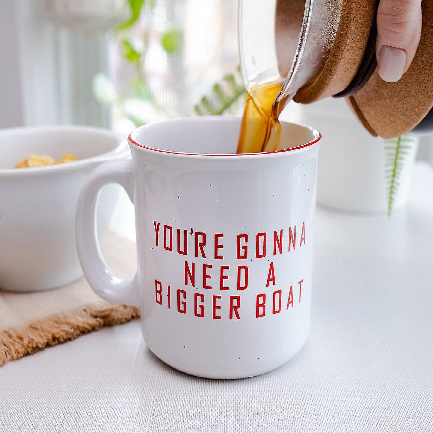 JAWS "You're Gonna Need A Bigger Boat" Ceramic Camper Mug Holds 20 Ounces | USA Decoration®