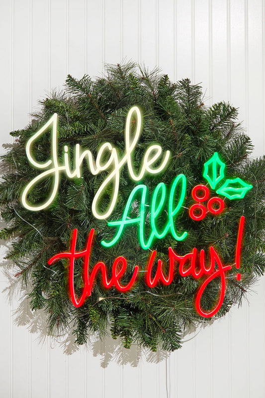 23.4 Inch Jingle All The Way Lit Neon Sign Holiday Decoration