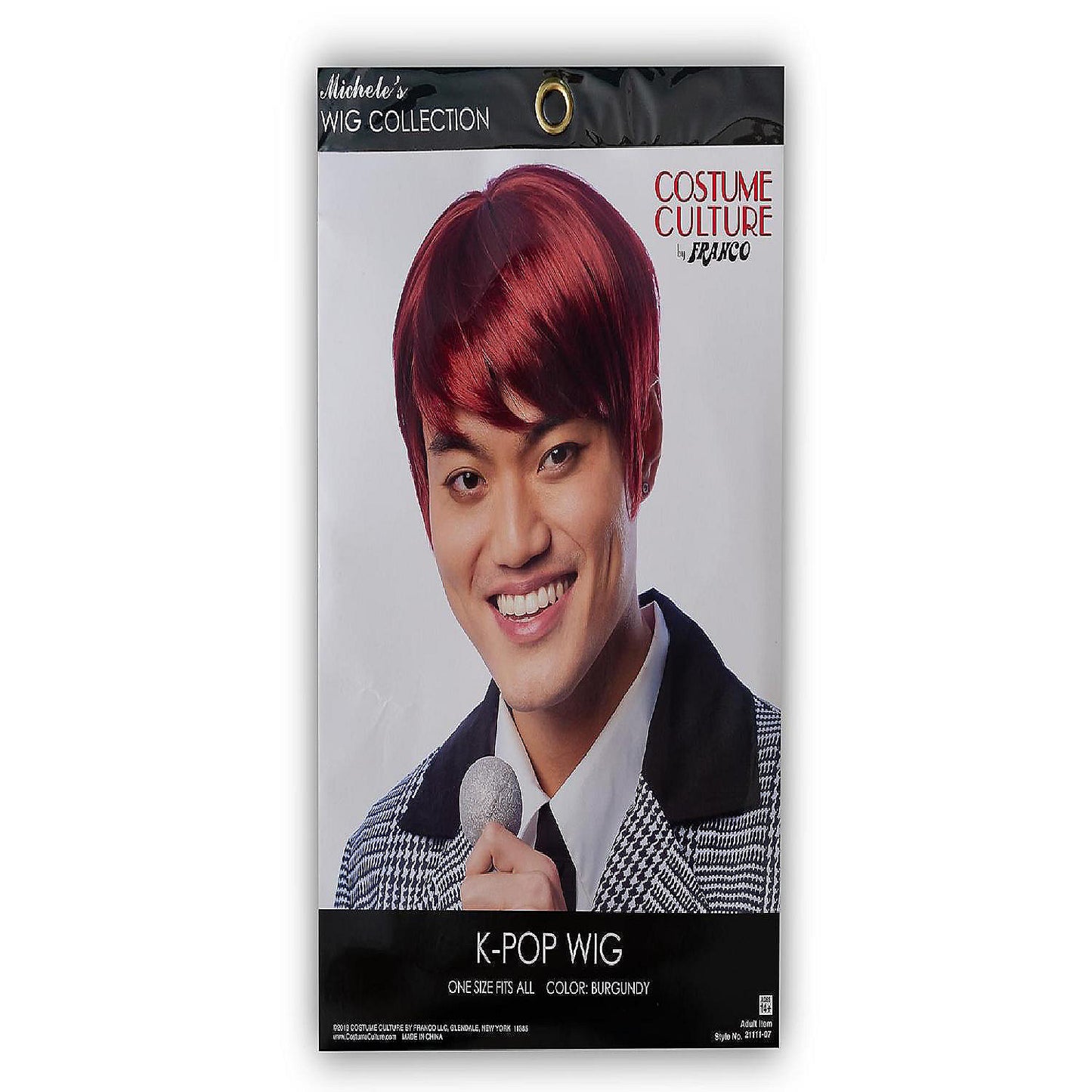 K-Pop Adult Costume Wig Cosplay, Costume, & Leisure Wig Red Hair Color