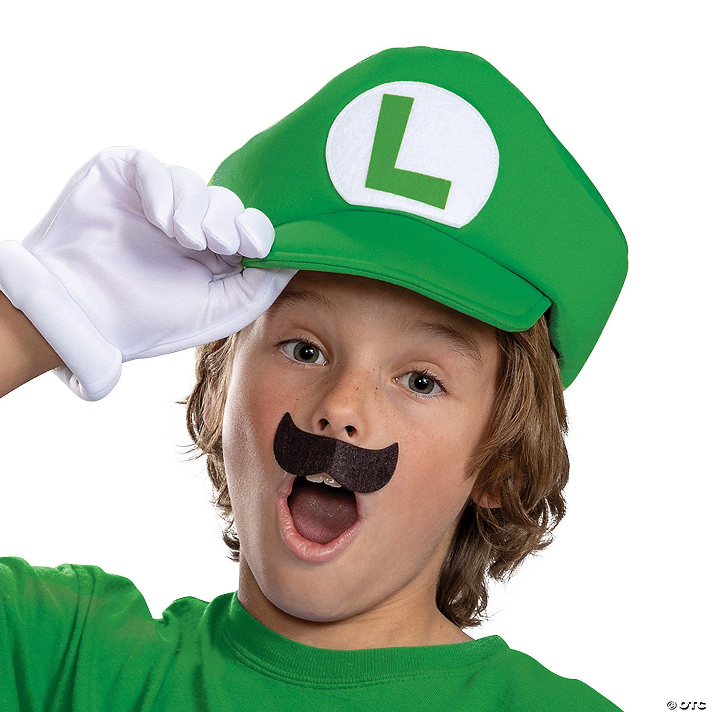 Kids Classic Super Mario Bros.™ Luigi Elevated Costume Accessory Kit | USA Decoration®