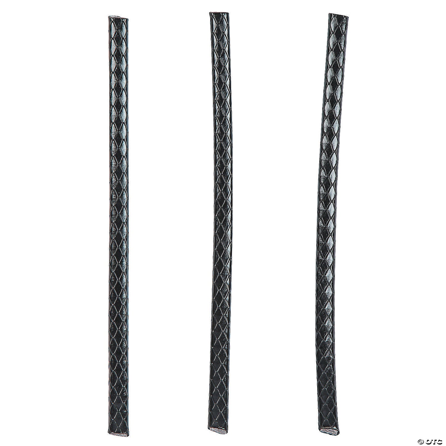 Large Faux Leather Black Slide Wristbands - 6 Pc.