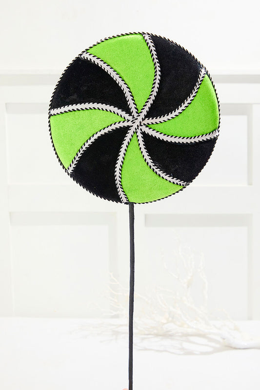 29" Green Lollipop Spray for Whimsical and Candy-Themed Halloween Decorations