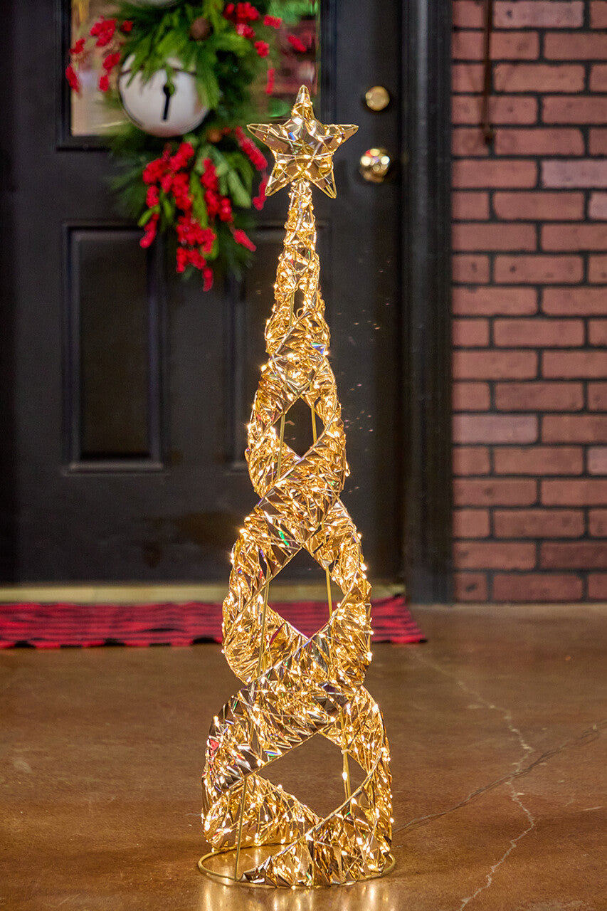 3.3’ LED Christmas Tree Cone with 600 Warm White Lights