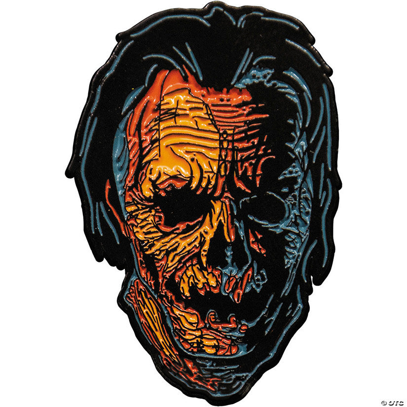 1 Piece(s): 1 3/4" Candy Corn Jacob Atkins Character Face Full-Color Enamel Pin | USA Decoration®