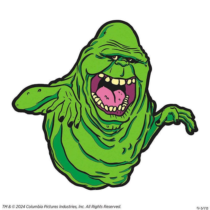 1 3/4" Ghostbusters™ Slimer Glow-in-the-Dark Enamel Pin | USA Decoration®