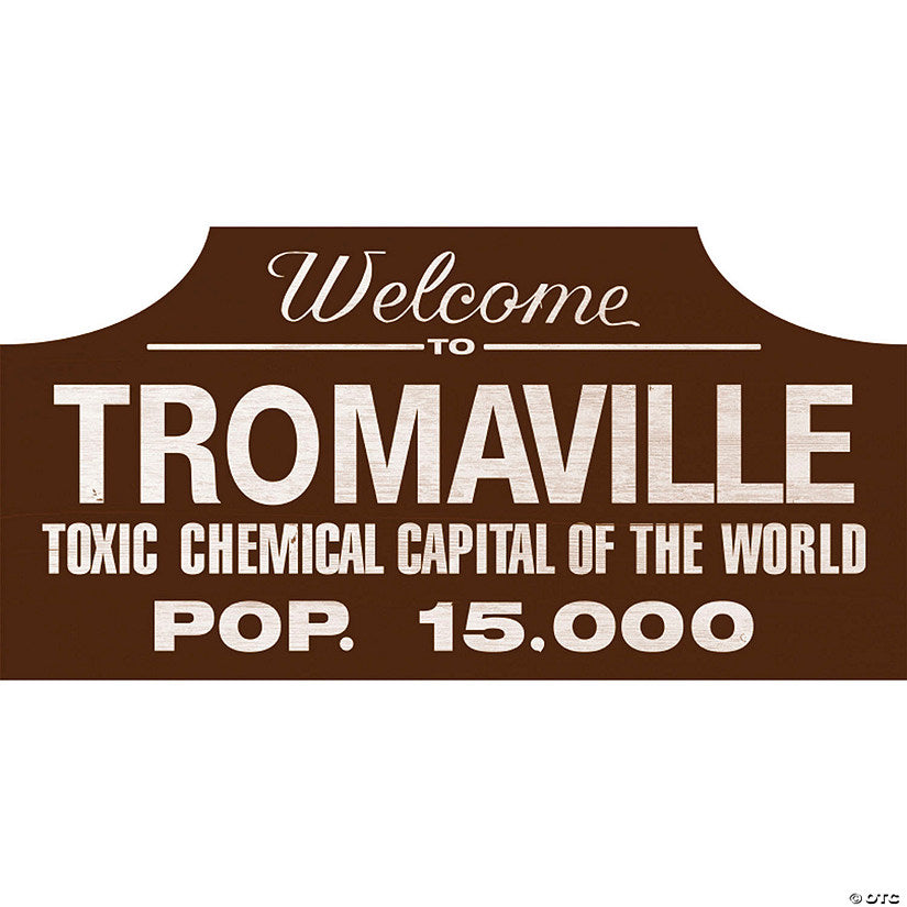 18" The Toxic Avenger™ Tromaville Wood Sign Decoration | USA Decoration®